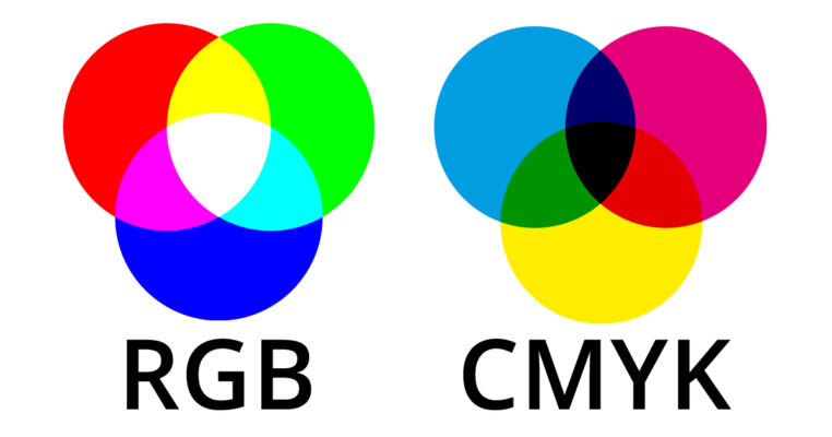 پالت رنگ CMYK در کنار RGB برای طراحی حرفه‌ای